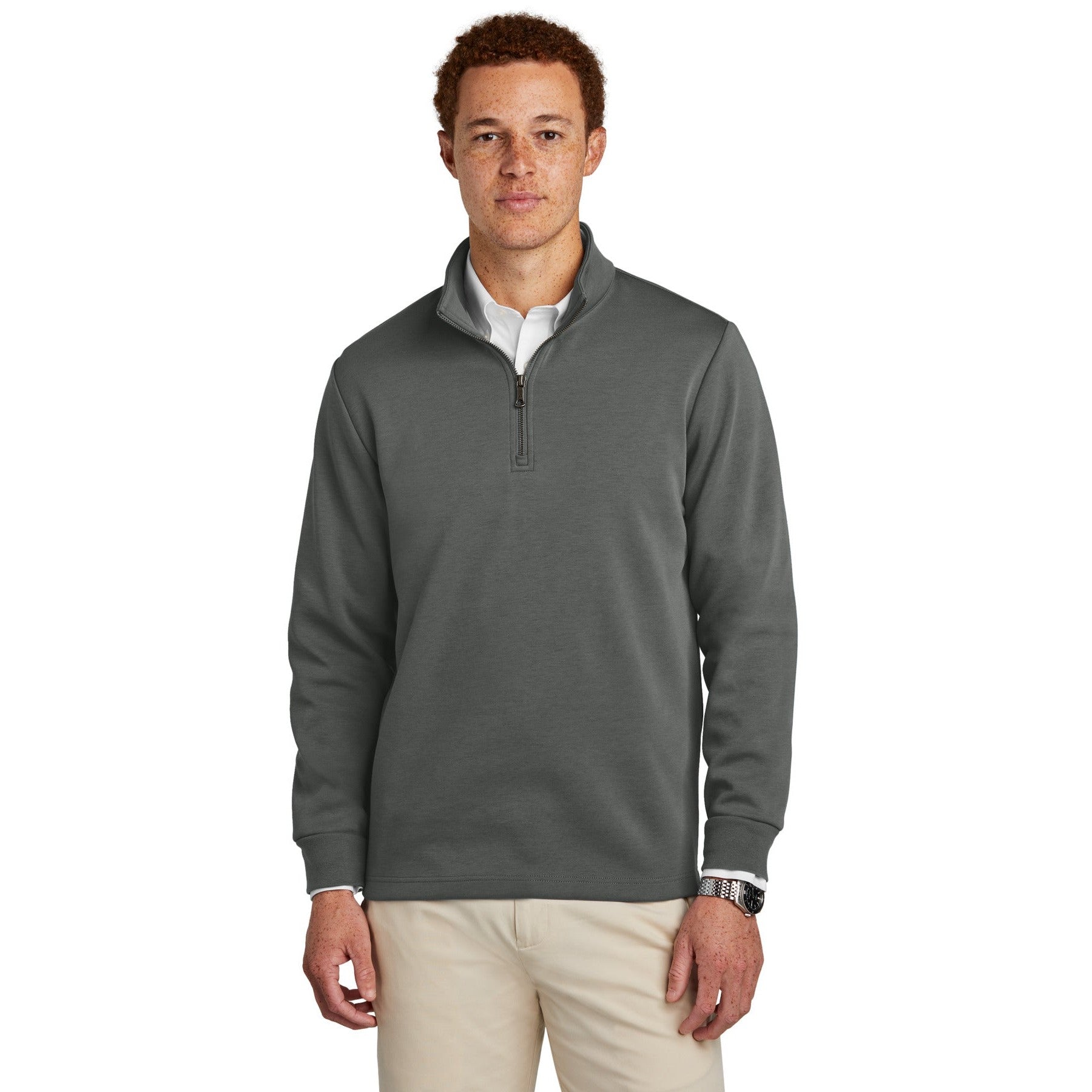 Brooks Brothers-Brooks Brothers® Double-Knit 1/4-Zip BB18206-MedTech-5